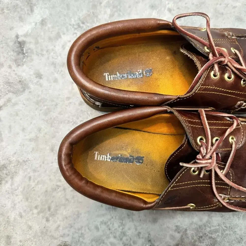 Timberland 3-Eye Classic Lug Brown Leather Boat Shoes - Size 13 M